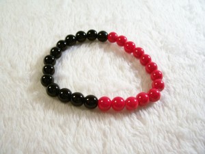 Red and Black Stretch Bracelet 1