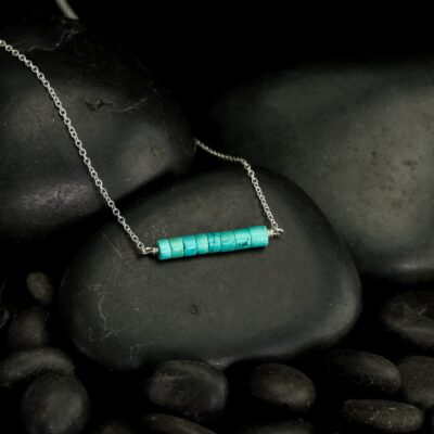 Turquoise-Bar-Necklace-Elegant-Turquoise-Heishi-Necklace-Something-Blue