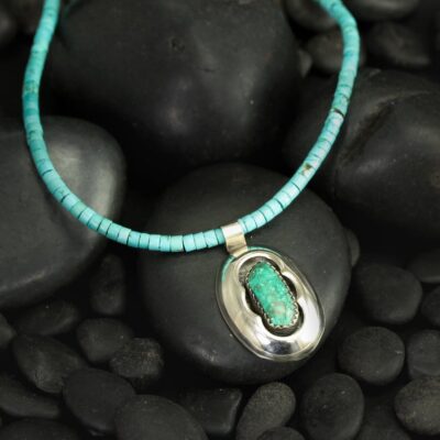 Turquoise-Strand-Necklace-Elegant-Turquoise-Heishi-Necklace-Something-Blue