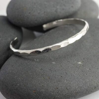 Wide-Hammered-Silver-Cuff