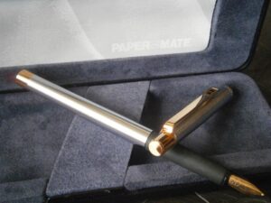 PAPERMATE DYNASTY fountain pen in steel Original in gift box with garantee