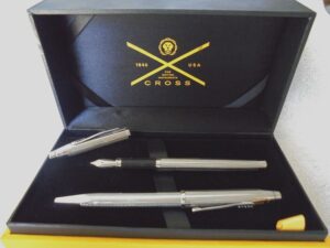Cross CLASSIC CENTURY II set fountain and ball point pen chromed in gift box Graduation gift for him or her Anniversary Birthday Father’s