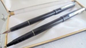 PAPERMATE ENTRY SET ball pen & fountain pen in black Original in gift box Graduation gift Father’s day for him or her Confirmation Birthday