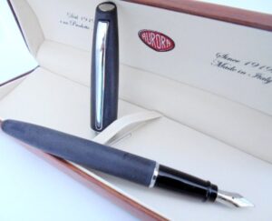 AURORA STYLE fountain pen in black color and steel Original in gift box Collector gift Graduation gift Anniversary Birthday Christmas Father