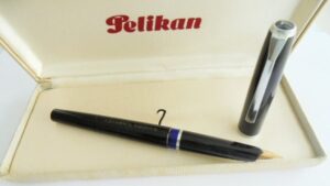 PELIKAN 21 SILVEXA fountain pen in black color Original in gift box Gift Desk pen Graduation Anniversary Promotion Collector Christmas