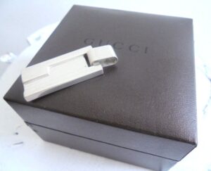 GUCCI PENDENT pendant CHARM for necklace or bracelet in Silver sterling 925 Original in it’s gift box