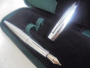 CROSS ATX pure chrome fountain pen In gift pochette Original Gift for him or her Graduation Confirmation Birthday Valentine Father’s day
