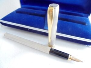 MAGELLANO AURORA fountain pen in sterling silver 925 and gold 14K In gift box Made in Italy Gift for graduation Promotion Confirmation