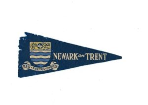 BOY SCOUTS NEWARK on Trent England Flag Pennant Original 1957